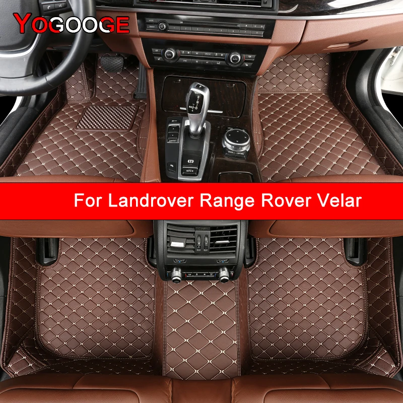 

YOGOOGE Custom Car Floor Mats For Landrover Range Rover Velar Auto Accessories Foot Carpet