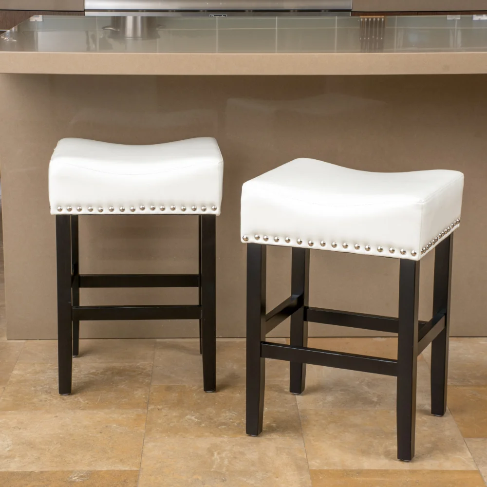 

Noble House Lauren Backless Ivory Counter Stool (Set of 2)