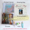 Landscape Tree Printed Water-Soluble Canvas 11CT Cross Stitch DIY Embroidery Complete Kit DMC Threads Hobby Design 4