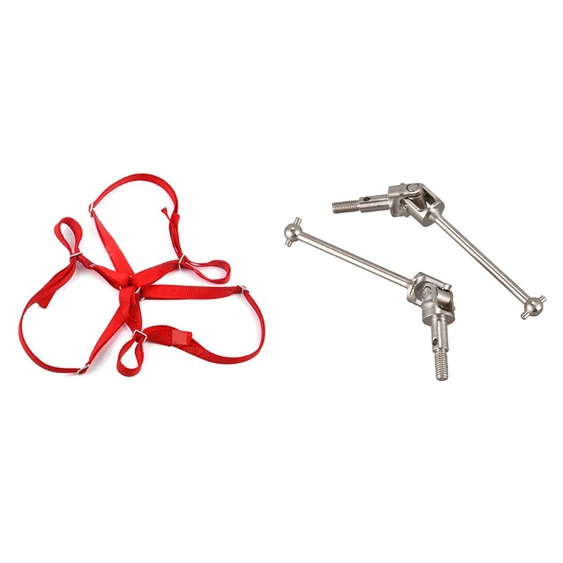 

3Pcs Tire Wheel Anti-Slip Belt For Traxxas Axial SCX10 RR10 With 2PCS Drive Joint Shaft For HSP 94122/94101 RC Car