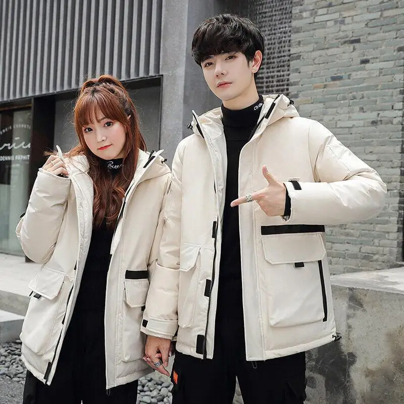 Down Coat 2022 New Style Couple Down Short Men's Winter Fashion Handsome Thickened Coat Women's Warm Versatile Down Jacket