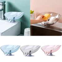 fixed suction cup home living kitchen supplies leaf shaped soap box bathroom accessories soap dish sink drain rack
