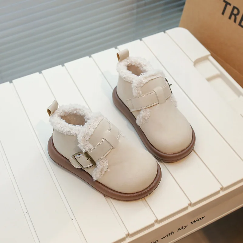 2024 новые зимние детские ботинки для девочек модные нескользящие в корейском