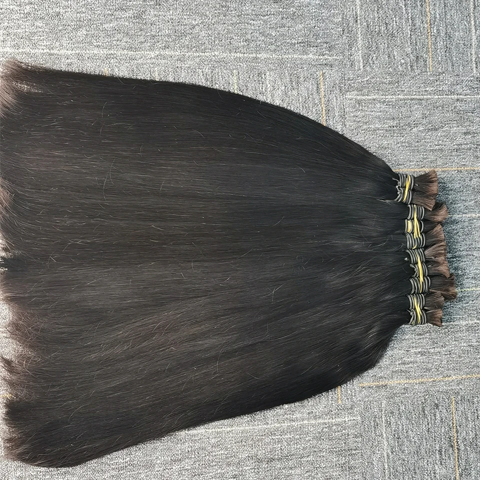 Человеческие волосы россыпью для плетения 14A полная 100 г индийские без уточка