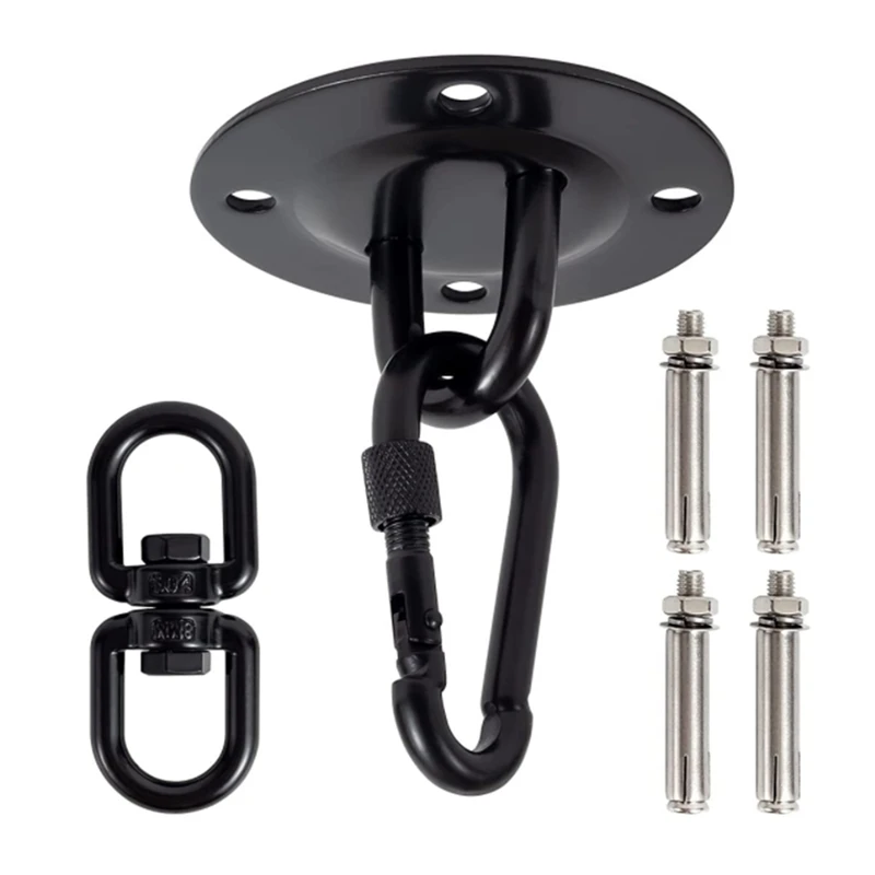 

Ceiling Hook Hanging Chair Set,Carabiner With Screw Lock,Swivel And Expansion Screw,For Hammock,Swing,Punching Bag,Etc