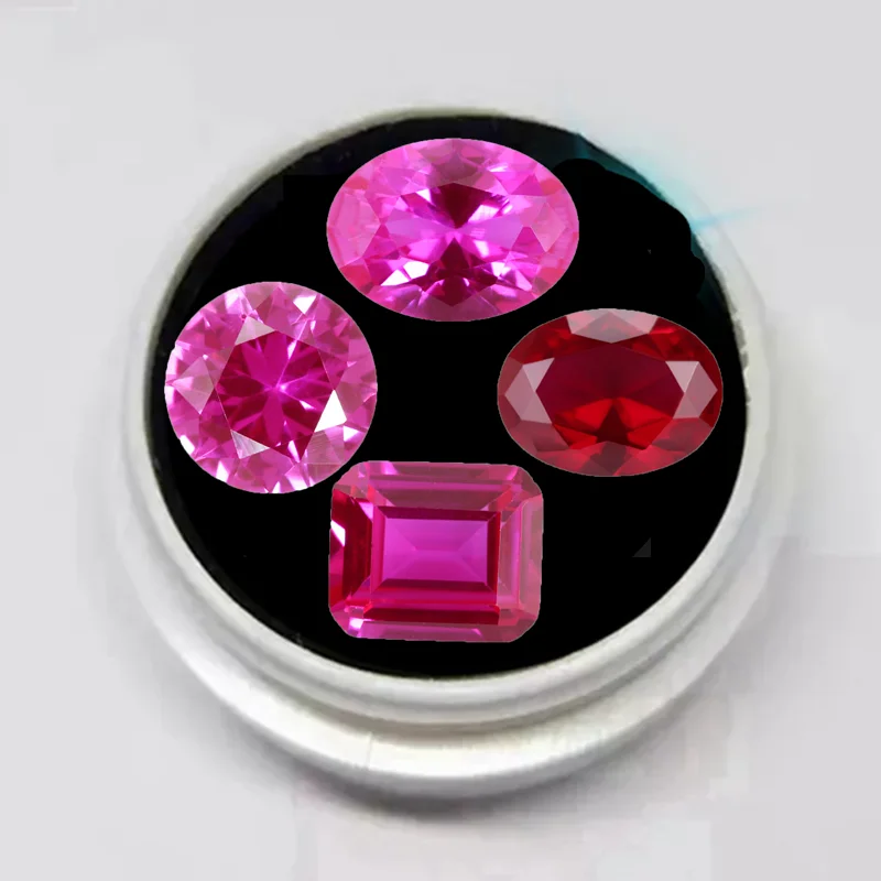 

Boxed Natural Ruby Various Shapes Inlaid Make Jewelry Diy Pigeon Blood Red Loose GemStone