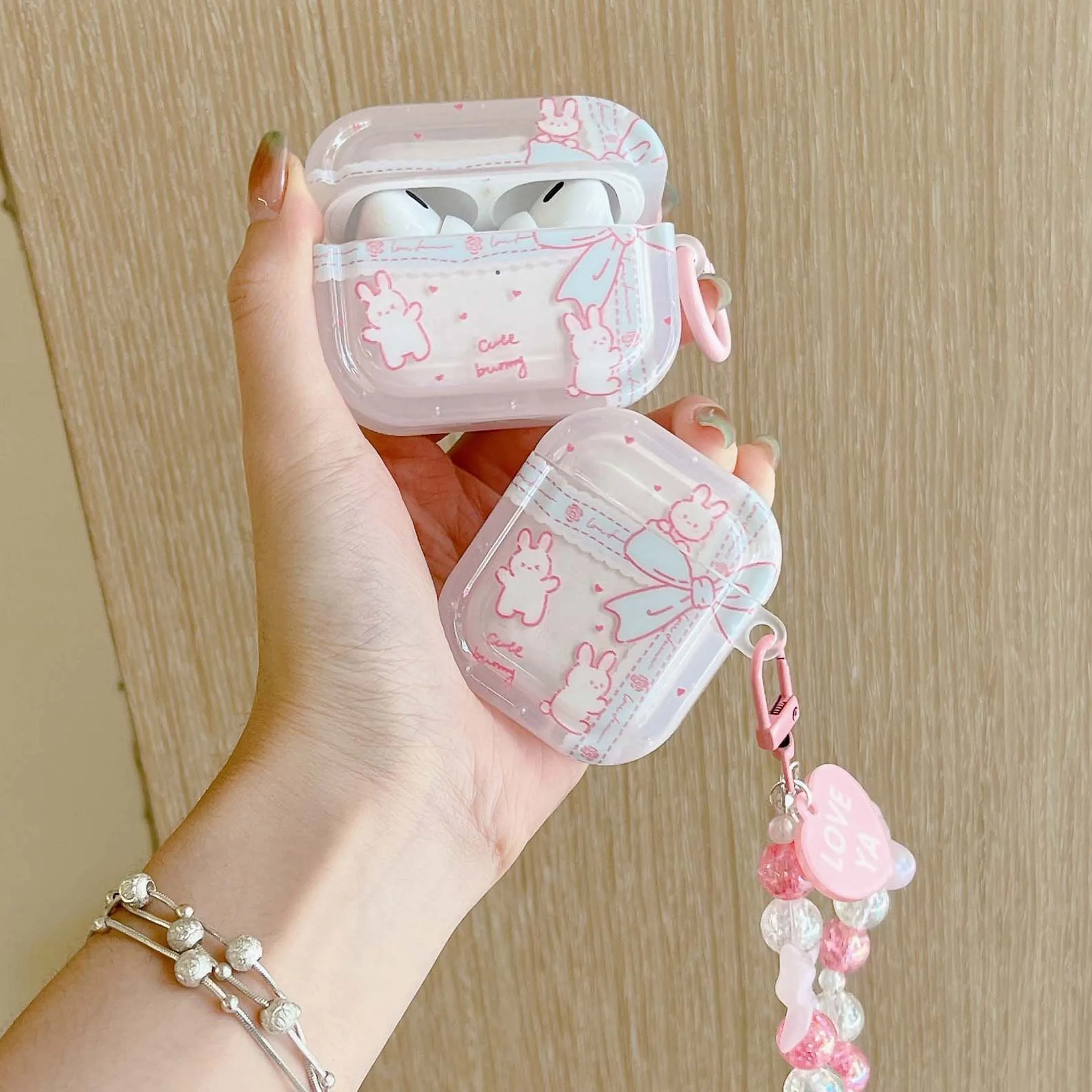 Rabbit Wireless Bluetooth Charging Box For Apple Airpod 3 2 Pro 2nd 1 Cute Bunny Earphone Case Imd Ins 2023 Cover