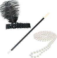 30 accessories gatsby costume accessories set 20s flapper headband pearl necklace cigarette holder