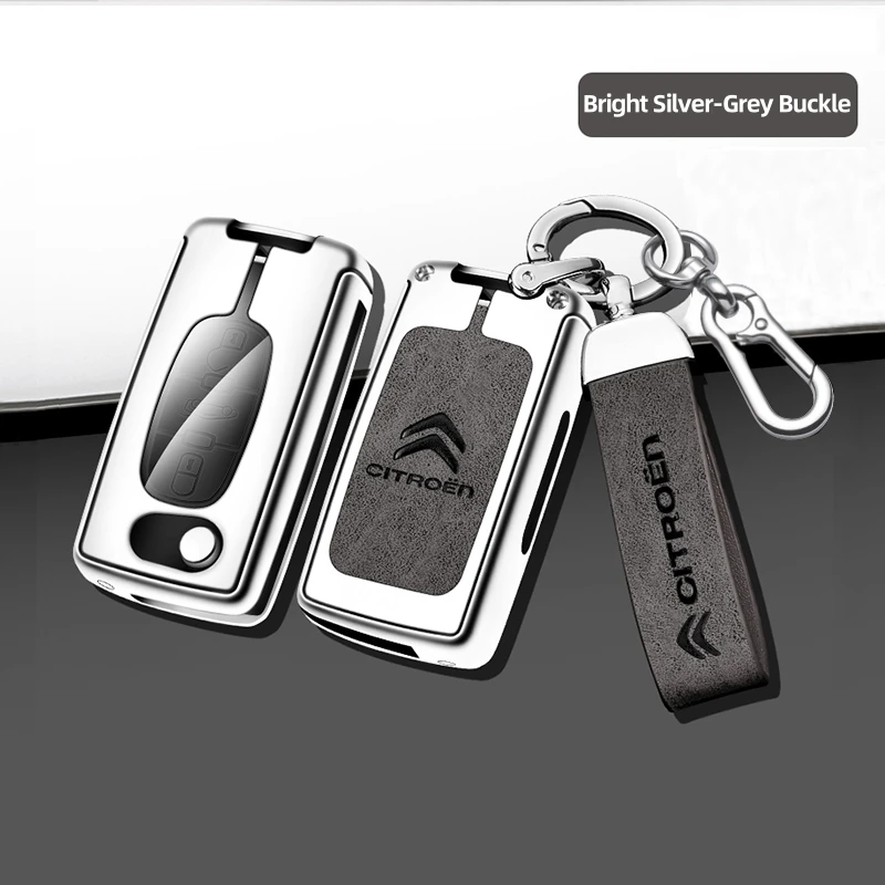 Чехол для автомобильного ключа из цинкового сплава Citroen C4 C5 C3 C1 C2 C6 C8 Picasso Berlingo VTS Xsara C-Crosser C-Elysee Jump KeyChain Металлический ключ