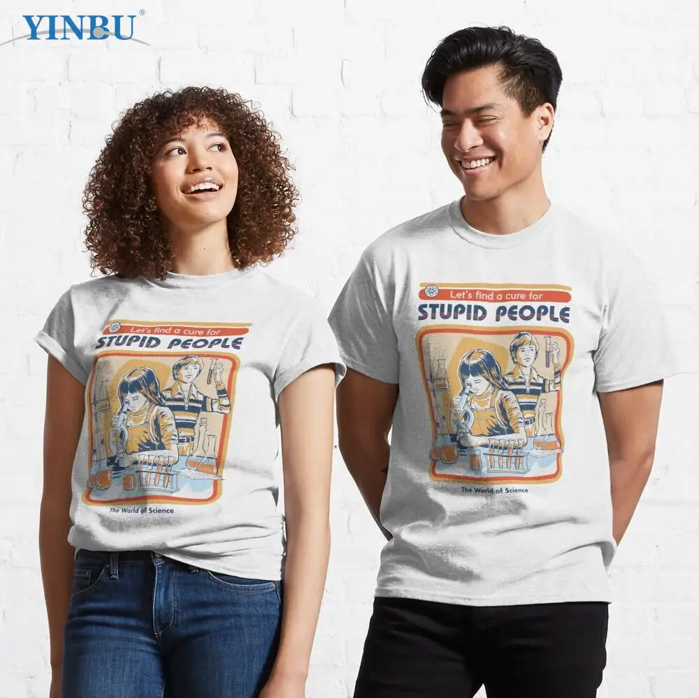 

A Cure For Stupid People Men's clothing anime graphic t shirts for men 2023 streetwear