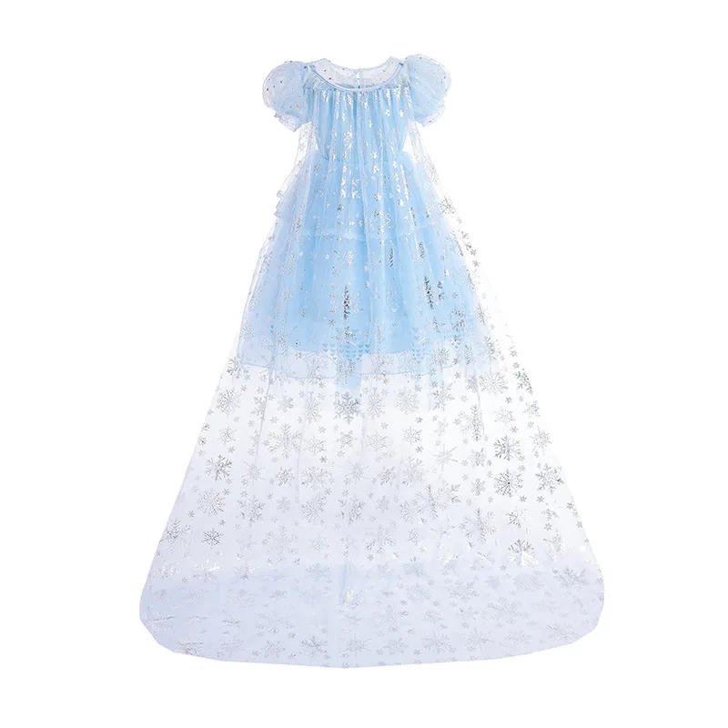 Детское платье Энн и Эльзы Замороженное в милом мультяшном стиле с блестками