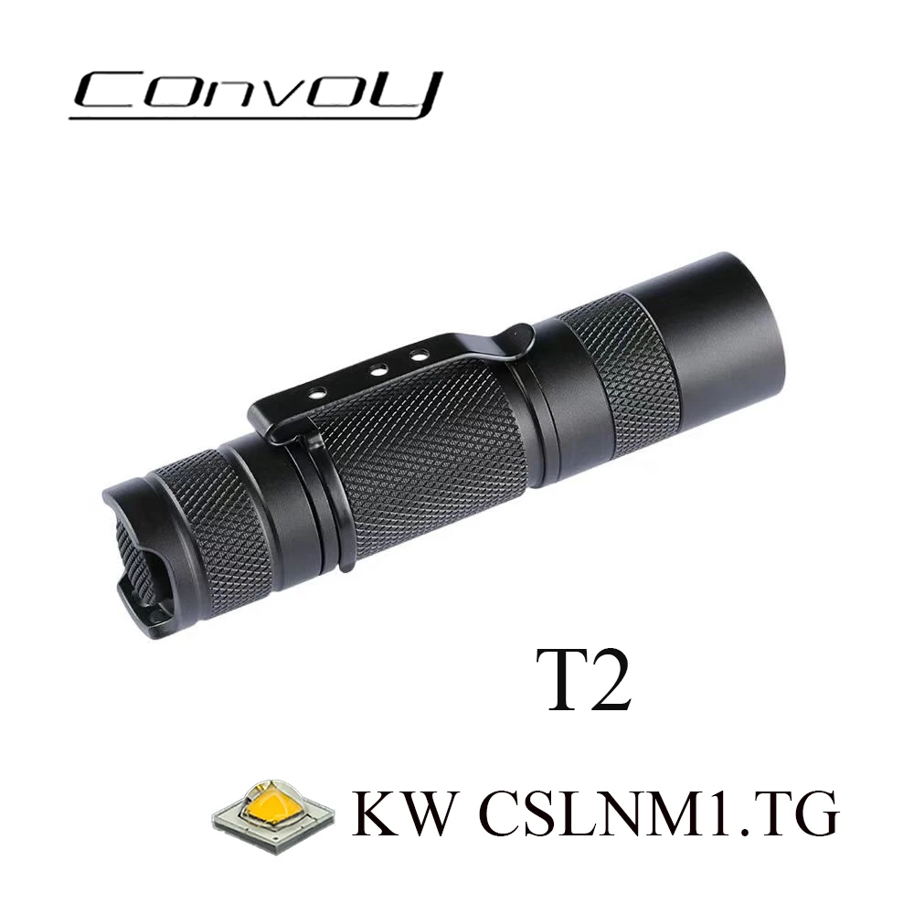 Фото Фонарик Convoy T2 с KW CSLNM1.TG, портативный фонарь для освещения лагеря, с питанием от батарейки AA №1