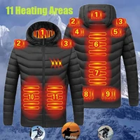 2 11 electric heated areas jackets winter men women usb heating thermal unisex coat camping hiking skiing climbing hood parka