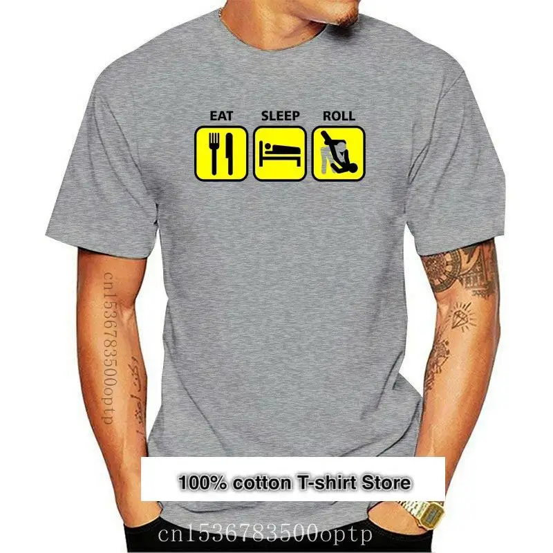 

Camiseta informal de verano para hombre, camisa con estampado Eat Sleep Roll BJJ Jiu Jitsu, 2021, novedad de 2021