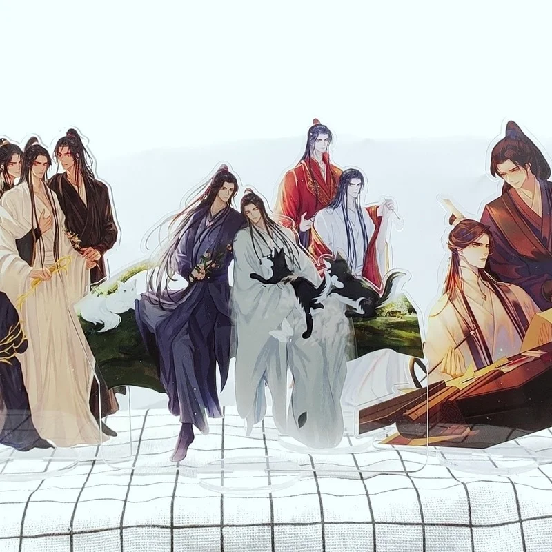 

Erha and His White Cat Master KeyChain Mo Ran Chu Wanning Key Chain Women Acrylic Standing Plate Desk Decor Collection Ornament