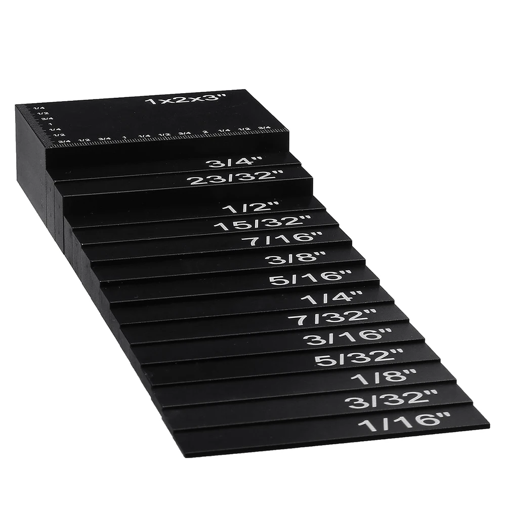 

15Pcs Table Saw Setup Blocks Table Setup Bars Height Gauge Set Woodworking Measuring Block for Router and Table Saw Accessories
