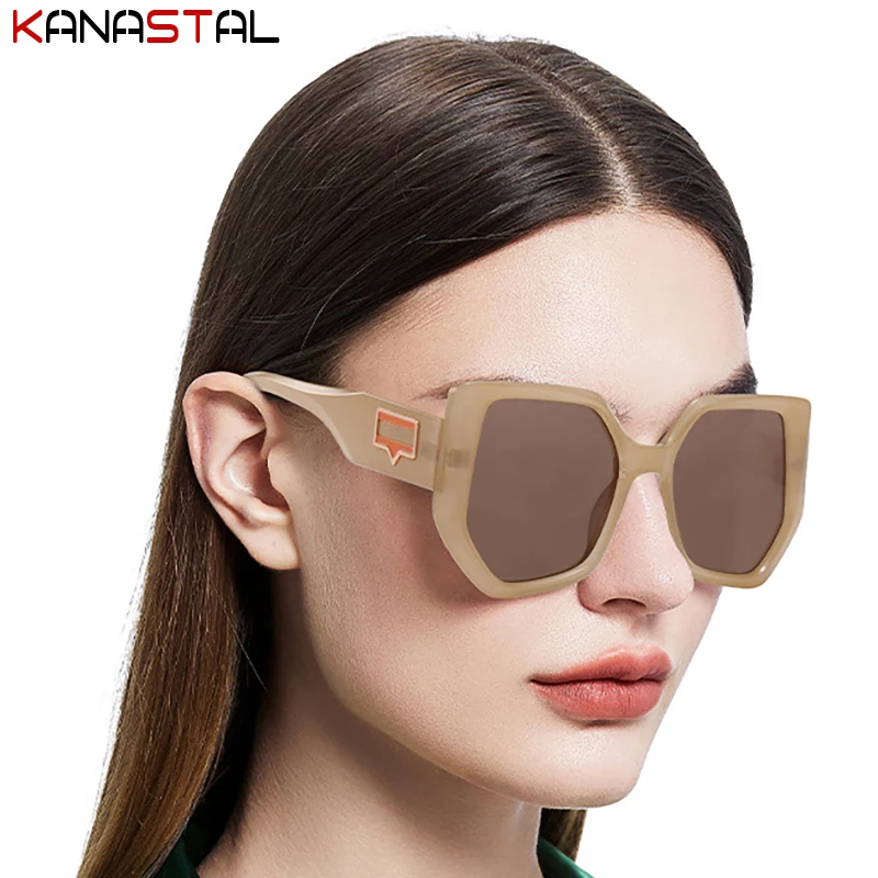 

Women UV400 Polarized Sunglasses Gradient Trend Sun Glasses TR90 Polygon Eyeglasses Frame Outdoors Fishing Ultralight Eyewear