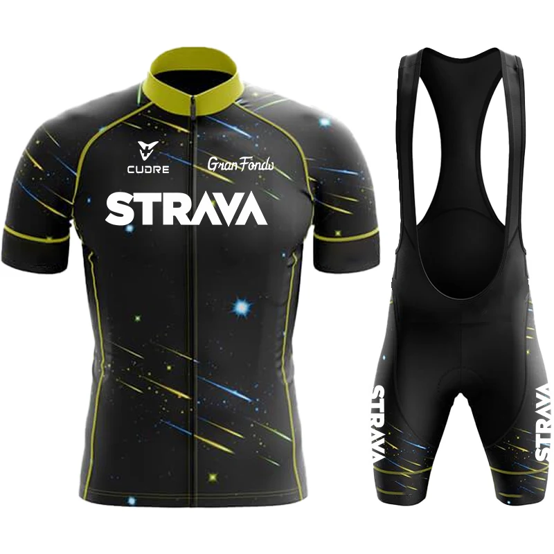 

Cycling Man Men's Uniform Clothes Summer 2023 STRAVA Mtb Male Clothing Bike Outfit Jacket Mens Sets Jersey Bib Short Set Road