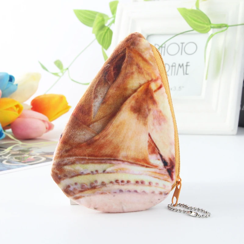 Creative Plush Mini Wallet Cute 3D Vegetable Simulation Coin Purse Headphone Small Wallet Women Bag Accessories Key Storage Bag