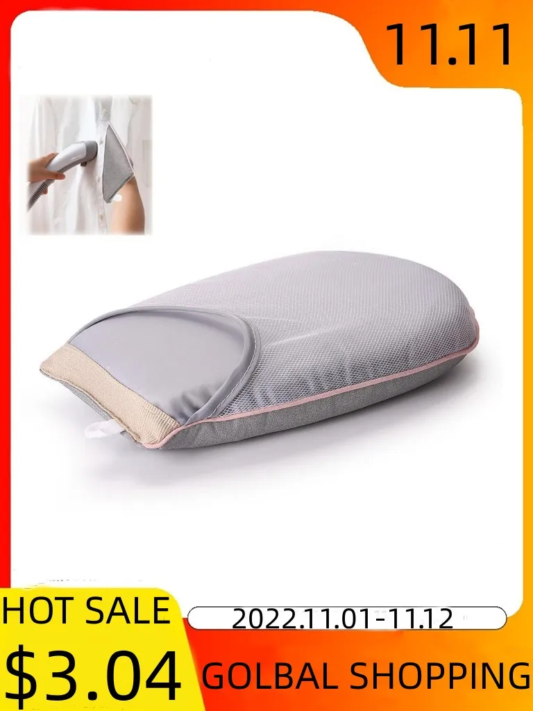 

Living Accessories Mini Hand-Held Ironing Pad Sleeve Board Holder Heat Resistant Glove Clothes Garment Steamer Iron Table Rack