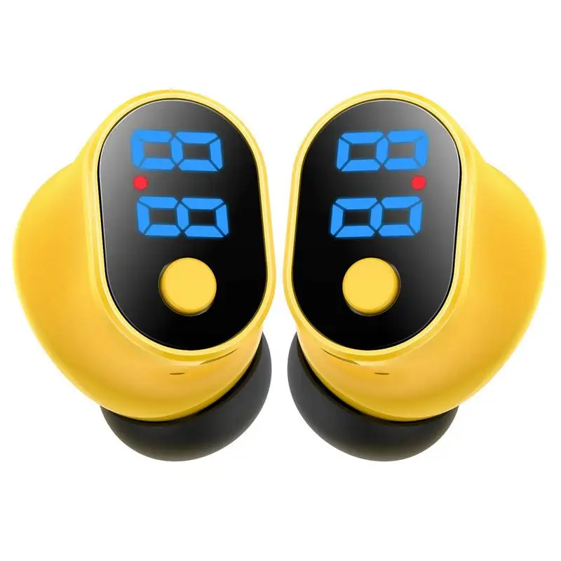 

Wireless Invisible Headphone Single Ear Mini Headphone Handsfree In Ear Headset Digital Display Earbud Earphone With Microphone