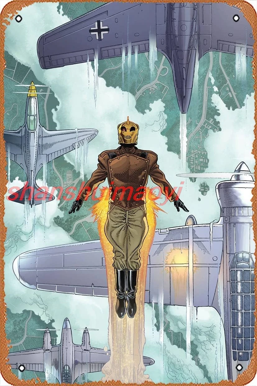 Металлическая вывеска ROCKETEER THE GREAT RACE
