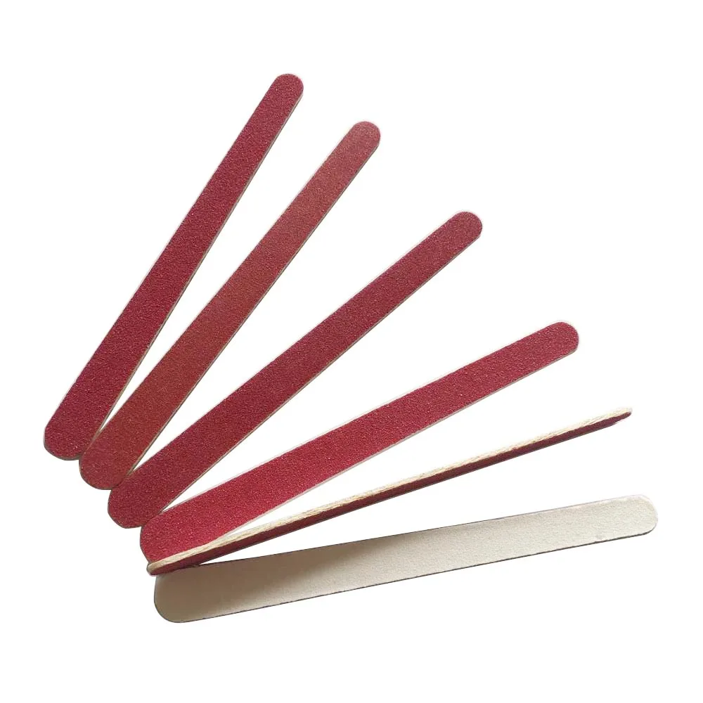 Красная деревянная пилка для ногтей мини-пилка одноразовая 50 шт./лот