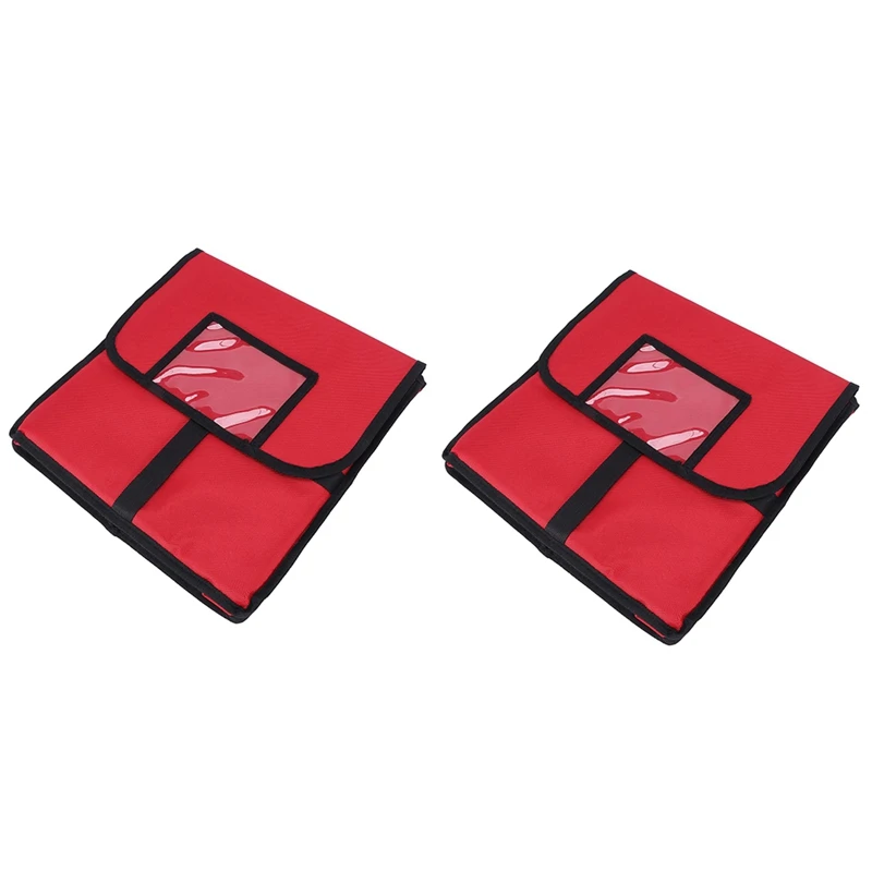 

2X изолированная сумка для доставки пиццы, Профессиональная Большая Фотосумка, влагостойкая коробка для пиццы