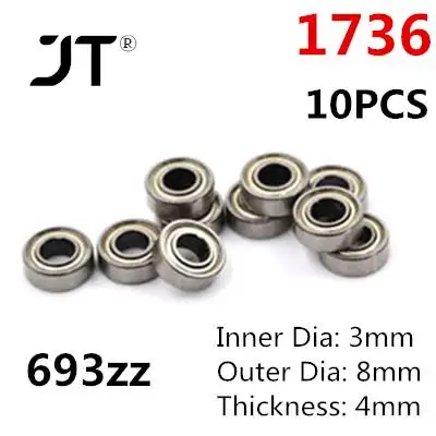 

10pc 693ZZ 605RS 605ZZ 698ZZ 624ZZ 694ZZ 695ZZ 696ZZ Miniature Ball Bearings Small Double Shielded