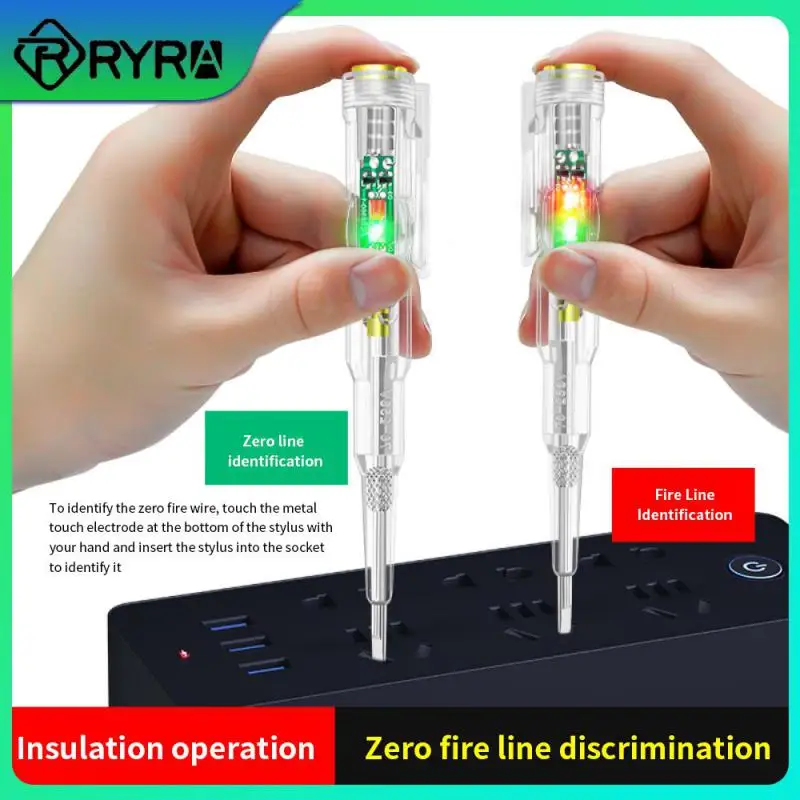 

Live Wire Inspection Circuit Tester Dual-purpose Stylus Electrician Special Electrical Screwdriver Led Color Light Electrometer