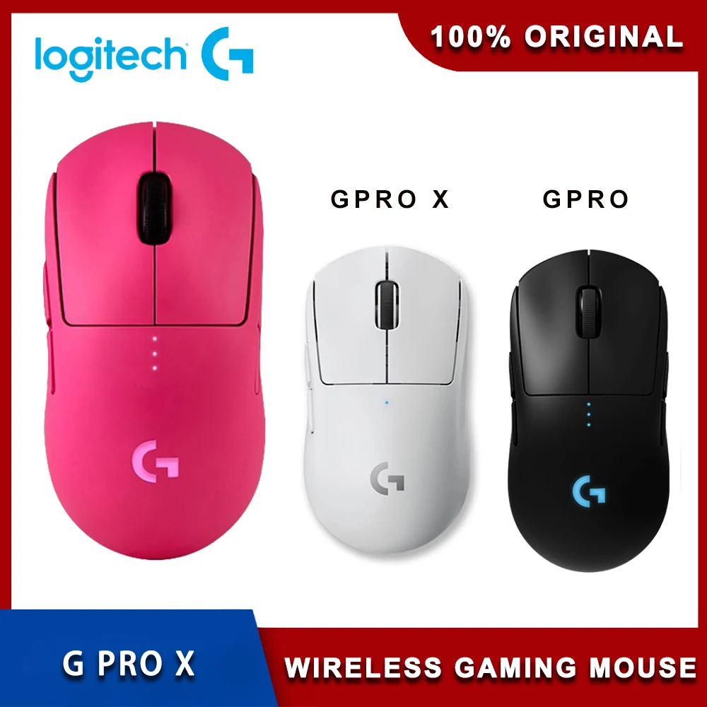 

Logitech G PRO X SUPERLIGHT G PRO GPW Pink Wireless Gaming Mouse 25K HERO Lightweight Mechanical Gaming Mouse