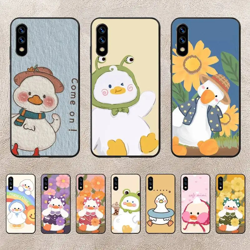 

Cute Duck Phone Case For Huawei P10 P20 P30 P50 Lite Pro P Smart Plus Cove Fundas