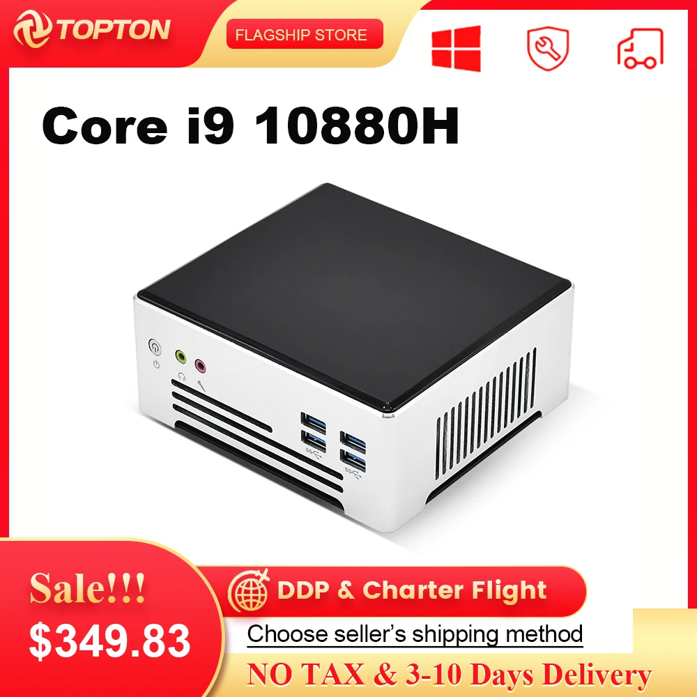 

Hot 10th Gen Mini PC desktop Intel Core i9 10880H 9880H Win10 Pro Barebone 2*DDR4 4K HTPC Mini Computer hardware
