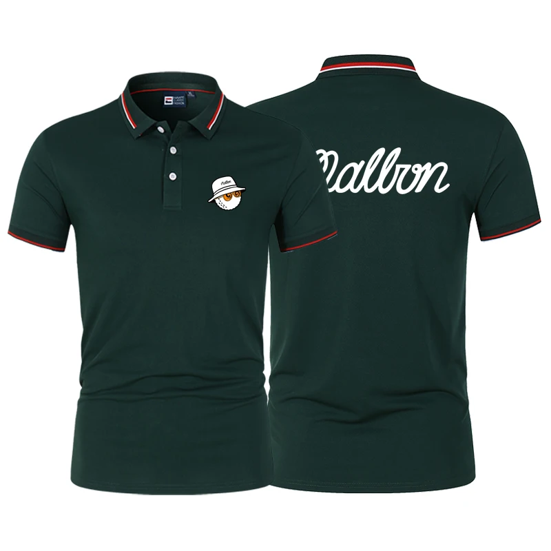 

Summer Malbon Golf Polo Shirt Men High Quality Polo Shirt Short Sleeve Breathable Quick drying Top Business