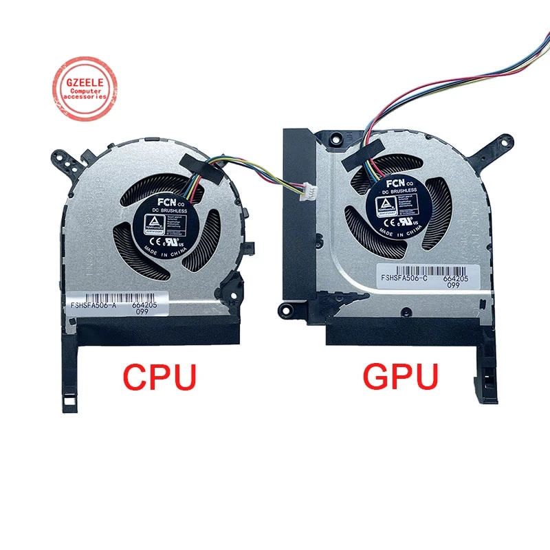 Ноутбук CPU GPU охлаждающий вентилятор для Asus Tianxuan 2 Flight Fortress 9 2021 TUF Gaming A15 FA706QR FA506QR FA506QM FX506H FX506HE FX50