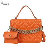 funmardi luxury handbags designer women flap bags chain pu leather shoulder crossbody bag coin purses plaid square bags wlhb2755