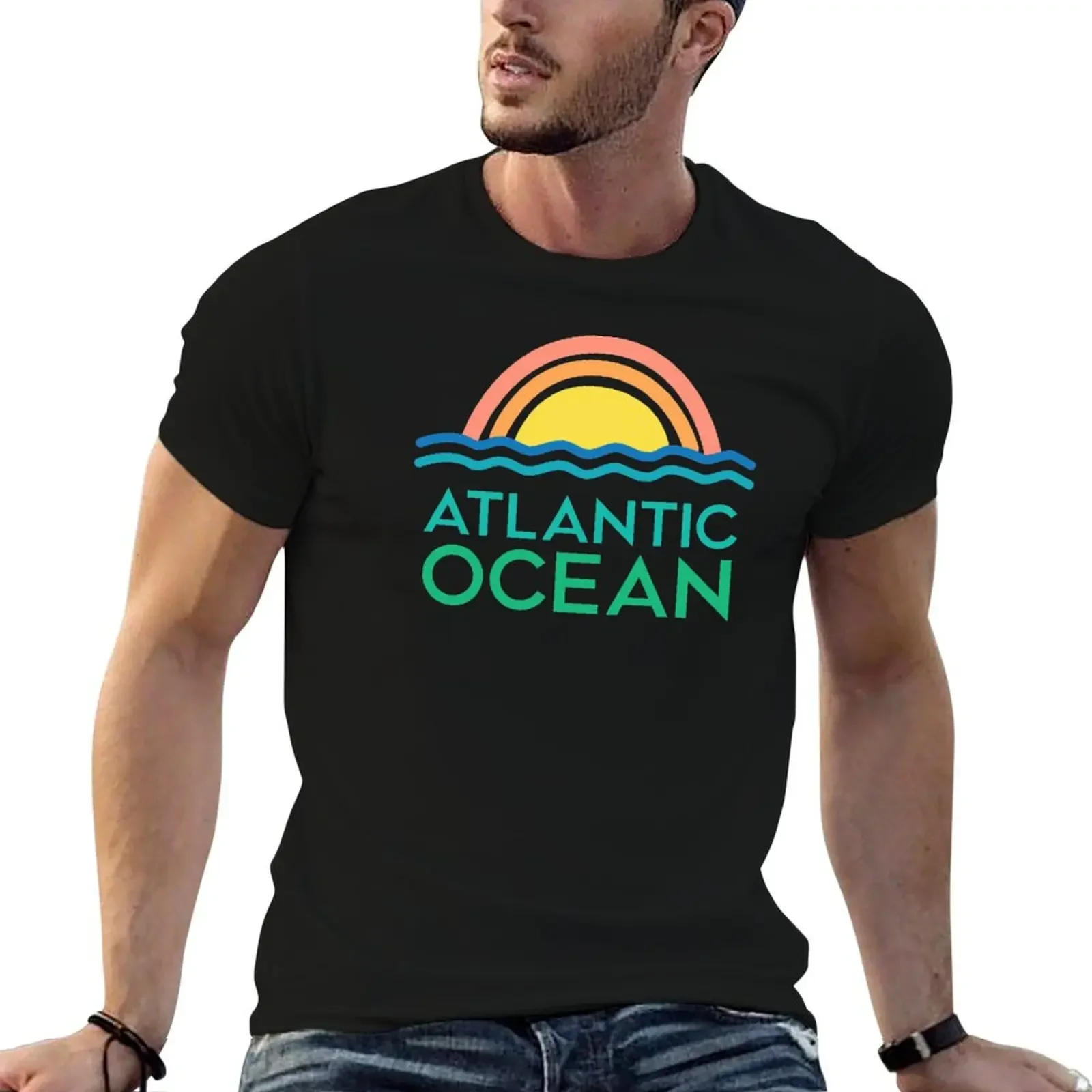 Atlantic Ocean Beach Bum Sunset Best Graphic Tee For Surfers and Combers футболка корейская модная мужская
