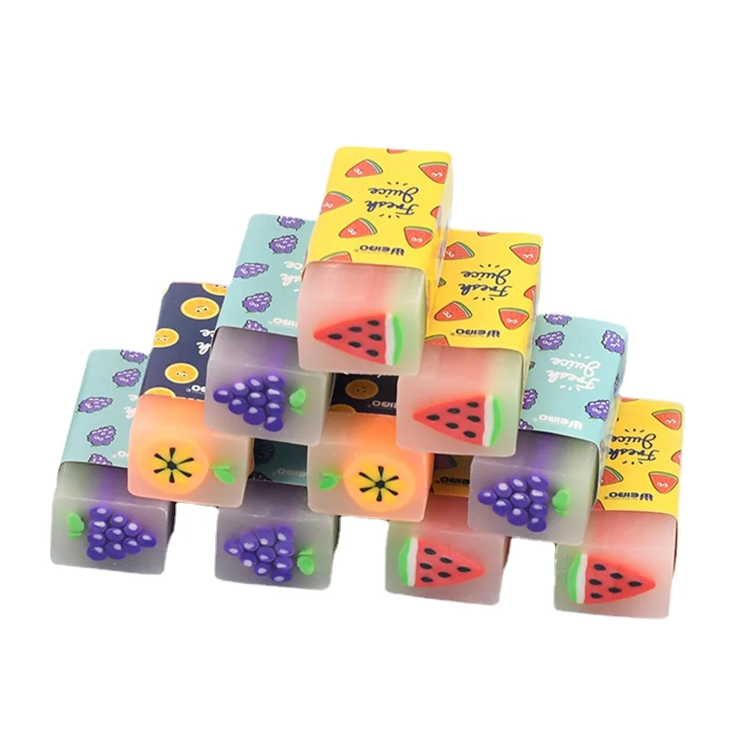 

Резиновые ластики с мультяшными фруктами, 1 шт.