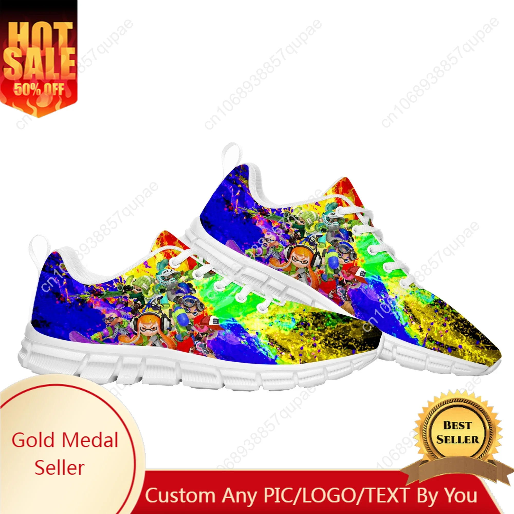 Splatoons Game Спортивная обувь Мужские женские подростковые кроссовки высокого