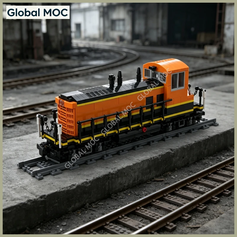 Фото Локомотив BNSF EMD SW1500 для маневровых работ, детализированный набор строительных блоков железнодорожного транспорта, MOC-набор, винтажный грузовой поезд, игрушка для самостоятельной сборки и демонстрации. №1