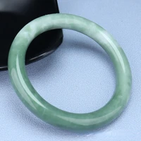 natural genuine green jade round bangle bracelet chinese hand carved fashion charm jewelry accessories amulet gift for women men