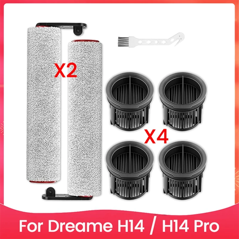 Фото Комплект запасных частей для пылесоса Dreame H14 H14 Pro (влажная и сухая уборка): щетка, ролик, основная щетка, HEPA-фильтр №1