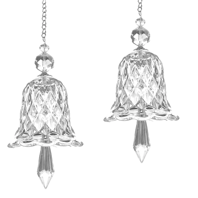 Новинка 2024 года 2 шт. хрустальные колокольчики разноцветные стеклянные подвесные