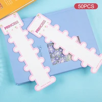 50pcs prince pink strip card six position cardboard hairpin hair diy making material display hair clip hairband