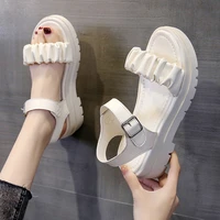 2022 new heels womam platform wedges shoes ladies summer sandals buckle non slip beach sandals 3540
