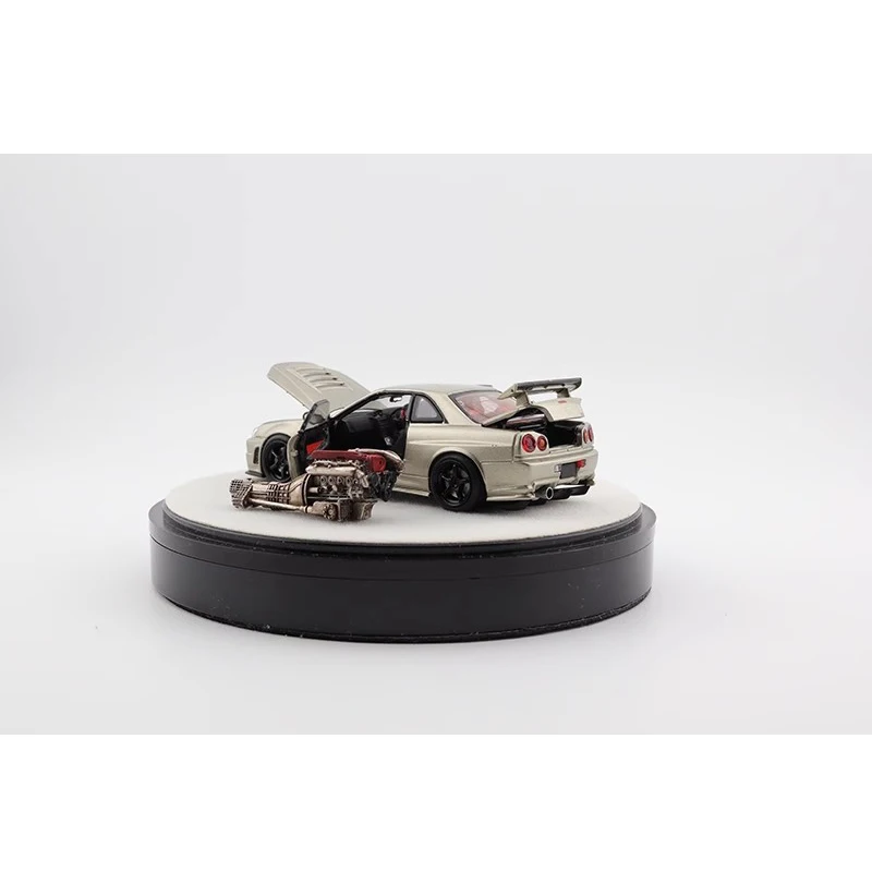 PGM 1:64 GTR R34 Z-TUNE Нефритовый цвет открытая литая модель автомобиля 2024 новые запасы