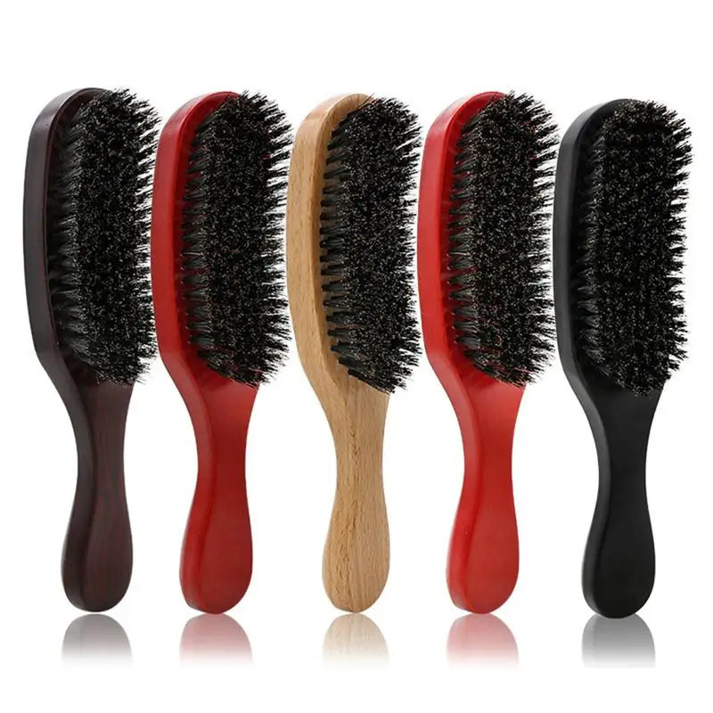 

Women Natural Bristles Wave Hair Brush Beech Combs Natural Texture Massage Anti-static Hair Care Head Massage Hair Comb for Hair