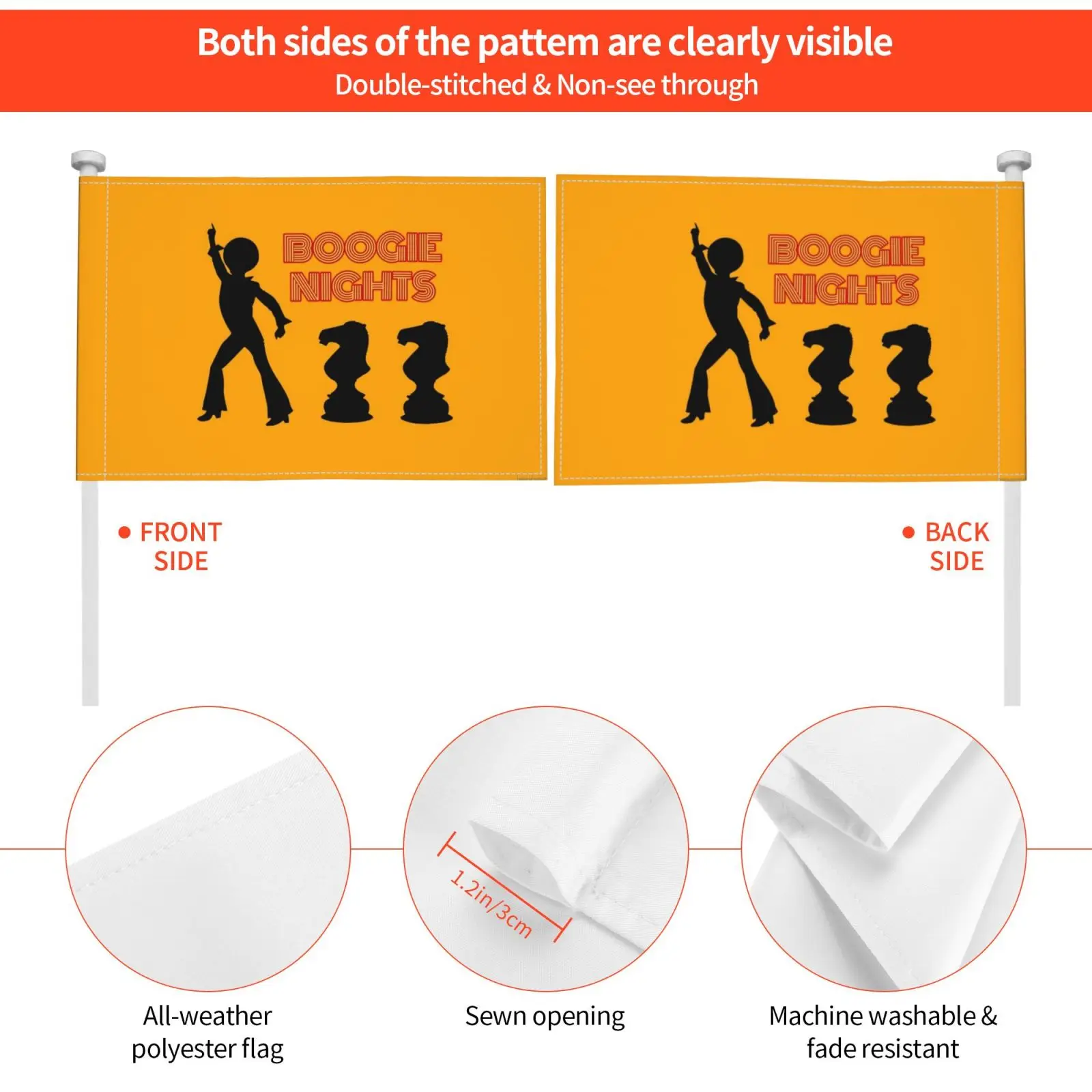 Буги-найтс Пиктограмма Плакат с фильмом для уличного декора, флаг для автомобиля, кино.