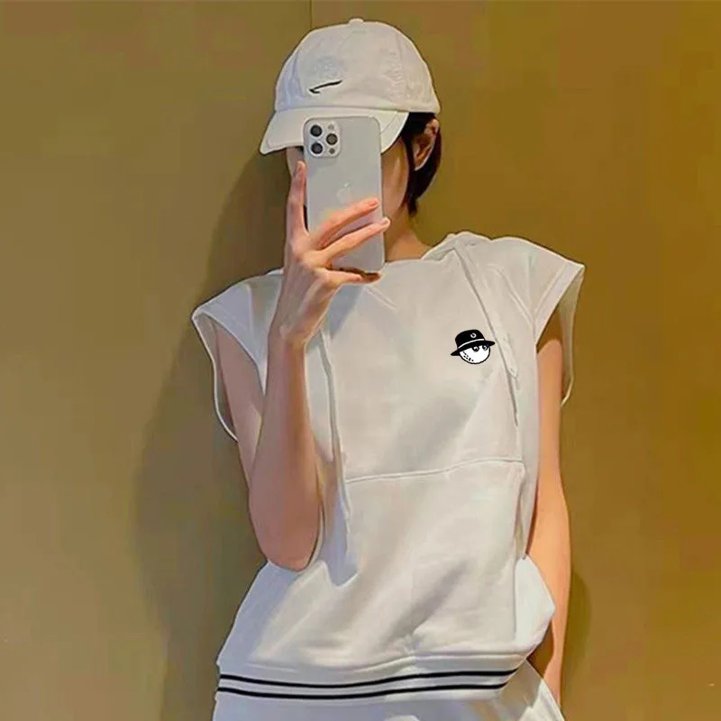 Summer New Luxury T-Shirt 2022 Golf Clothing Women's Spring Golf Suit Casual Hooded White Jacket Ladies Mini Skirt Malbon Golf