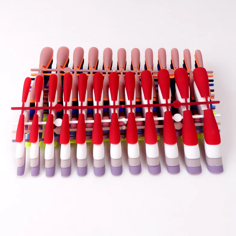 

240pcs Mixed Color Matte Super Long Coffin False Nail Ballet Nail Press Nail Art Artificial Nail False Nail